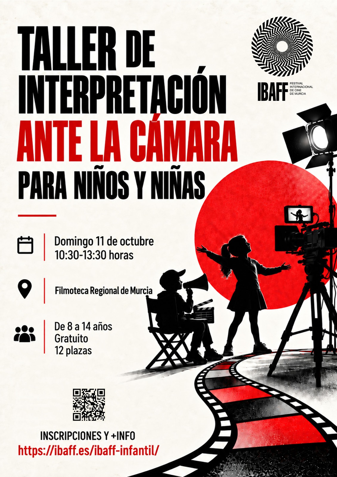 El IBAFF 2026 propone un taller gratuito de interpretación ante la cámara para menores de 8 a 14 años